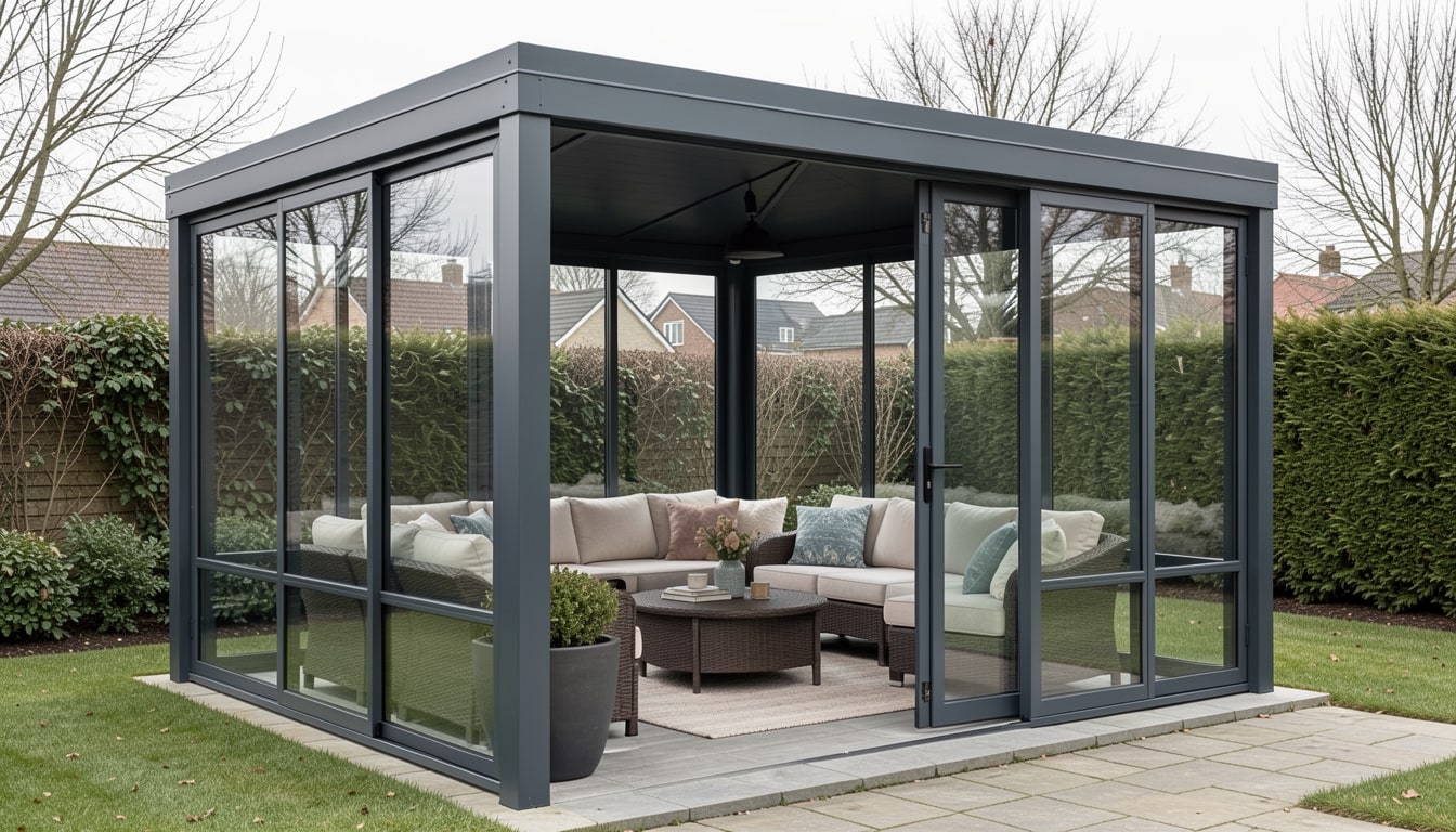 Pergola invernale / chiudibile — colore Antracite
