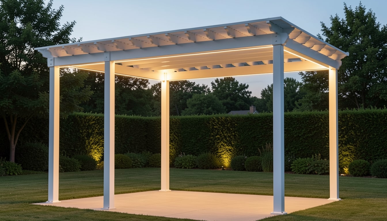 Pergola motorizzata ed elettrica — colore Bianco